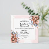 Elegant Kaart Wedding Invitation Design Vector (Staand voorkant)