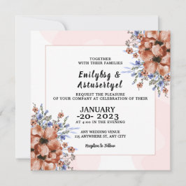 Elegant Kaart Wedding Invitation Design Vector