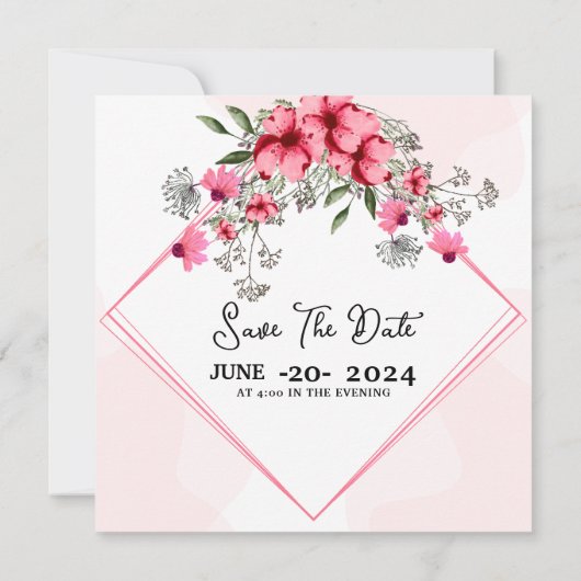 Elegant Kaart Wedding Invitation Kaart Design (Achterkant)