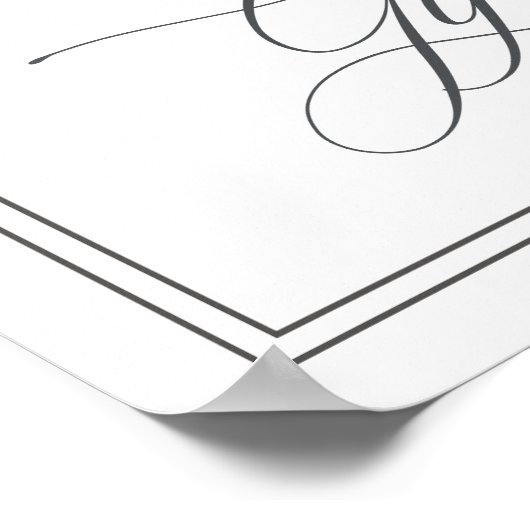 Elegant Kaarten en cadeaubonnen Poster (Hoek)