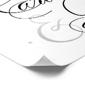 Elegant Kaarten en cadeautjes zwart script | Tabel Poster (Hoek)