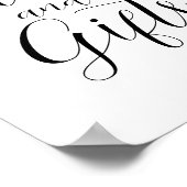 Elegant Kaarten voor kalligrafie en steuntenteken Poster (Hoek)