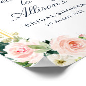 Elegant kader bruidsshower welkomstbord poster (Hoek)