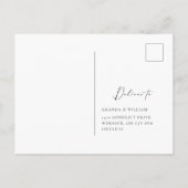 Elegant kader Modern RSVP Aankondigingskaart (Achterkant)