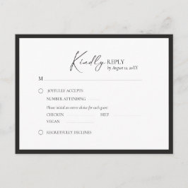 Elegant kader Modern RSVP Aankondigingskaart