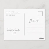 Elegant kader moderne bewaar de datum briefkaart (Achterkant)