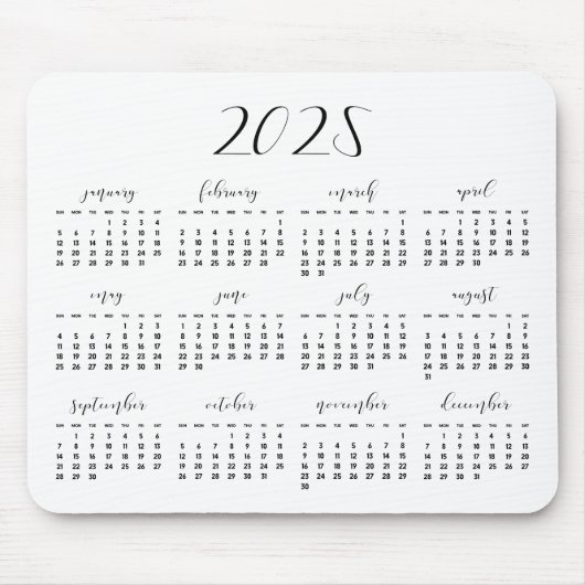Elegant kalligrafie 2023-kalender muismat (Voorkant)