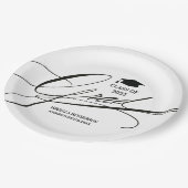 Elegant kalligrafie Afstudeerder Papieren Bordje (Gekanteld)