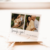 Elegant kalligrafie Baby shower Bedankkaart