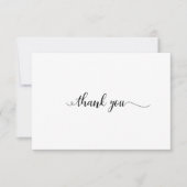 Elegant kalligrafie begrafenis bedankt kaart (Voorkant)