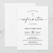 Elegant kalligrafie Bevestiging Kaart (Voorkant / Achterkant)