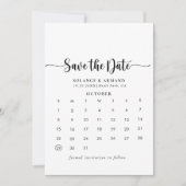 Elegant kalligrafie Classic Save the Date Calendar (Voorkant)