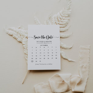 Elegant kalligrafie Classic Save the Date Calendar