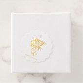 Elegant  kalligrafie gemaakt met liefde bedankjes labels (Met doos)