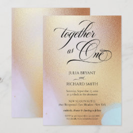 Elegant kalligrafie Gold Waterverf Modern Invitat Kaart