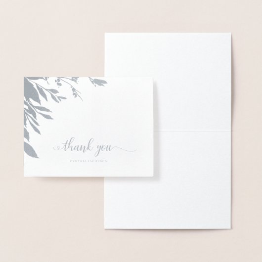 Elegant kalligrafie Hartelijk dank voor de zilvere Folie Kaarten (Display)