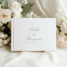 Elegant kalligrafie huwelijksgastenboek voor koppe