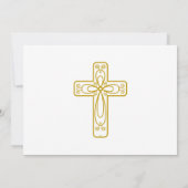 Elegant kalligrafie Kruis- en dove bevestiging Kaart (Achterkant)