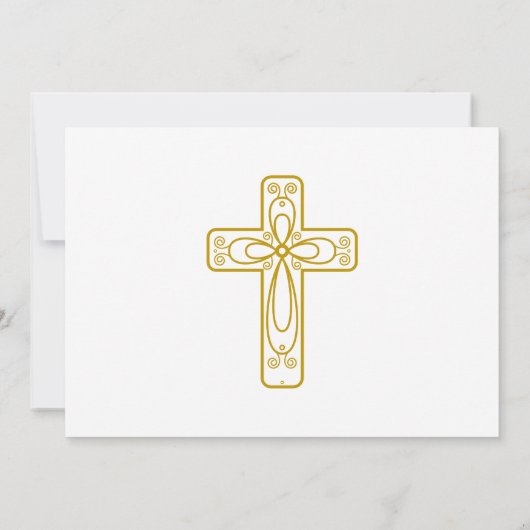 Elegant kalligrafie Kruis- en dove bevestiging Kaart (Achterkant)