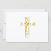 Elegant kalligrafie Kruis- en dove bevestiging Kaart (Achterkant)