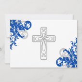 Elegant kalligrafie Kruis- en dove bevestiging Kaart (Achterkant)