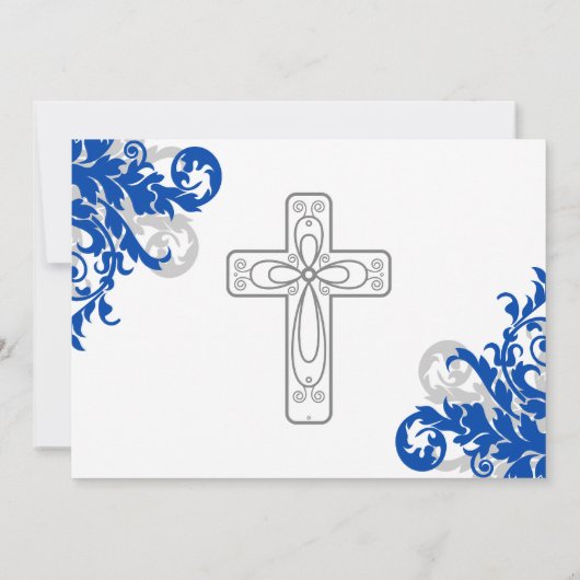 Elegant kalligrafie Kruis- en dove bevestiging Kaart (Achterkant)