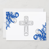 Elegant kalligrafie Kruis- en dove bevestiging Kaart (Achterkant)