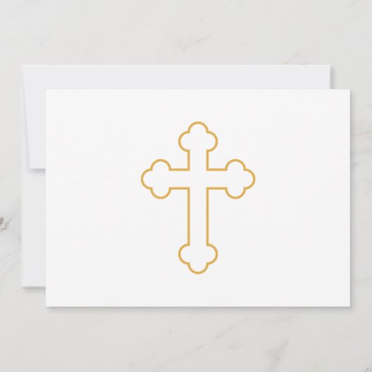 Elegant kalligrafie Kruis- en dove bevestiging Kaart (Achterkant)