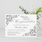 Elegant kalligrafie Kruis- en dove bevestiging Kaart (Staand voorkant)