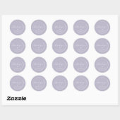 Elegant kalligrafie - Lavender Weddenschap Bedankt Ronde Sticker (Vel)