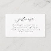 Elegant-kalligrafie, maar een aangepaste notitie informatiekaartje (Voorkant)