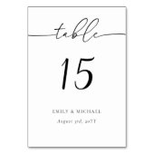 Elegant kalligrafie-namen en huwelijksdatum kaart (Voorkant)