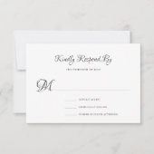 Elegant kalligrafie officiële bruiloft RSVP kaartje (Voorkant)