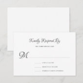 Elegant  kalligrafie officiële bruiloft RSVP kaartje (Voorkant / Achterkant)