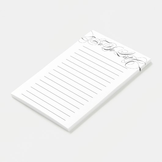 Elegant kalligrafie om lijst te doen post-it® notes (Schuin)