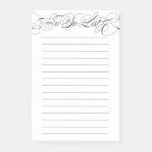 Elegant kalligrafie om lijst te doen post-it® notes (Voorkant)