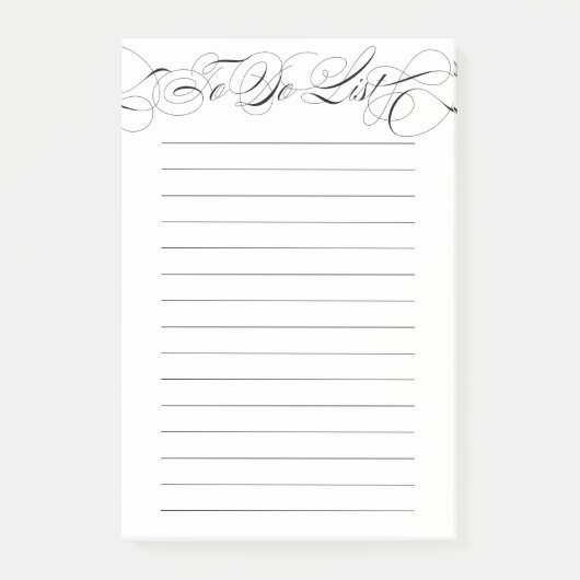 Elegant kalligrafie om lijst te doen post-it® notes (Voorkant)