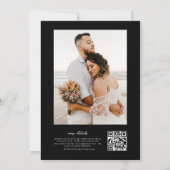 Elegant kalligrafie QR code allen in één Kaart (Achterkant)