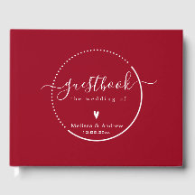 Elegant kalligrafie - Rood huwelijk met karmijn