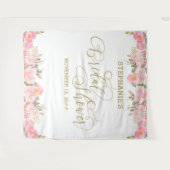 Elegant kalligrafie Roze Vrijgezellenfeest van gou Wandkleed (Voorkant (horizontaal))