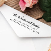 Elegant  kalligrafie rustiek retouradres rubberstempel