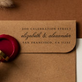 Elegant kalligrafie script | Aangepast retouradres Zelfinktende Stempel