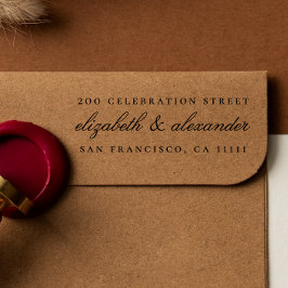 Elegant kalligrafie script | Aangepast retouradres Zelfinktende Stempel