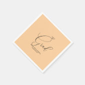 Elegant kalligrafie script Afstuderen Servet (Hoek)