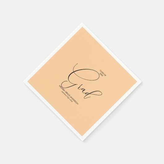 Elegant kalligrafie script Afstuderen Servet (Hoek)