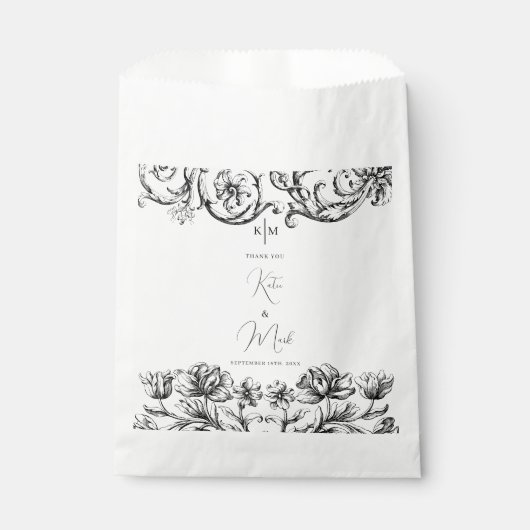 Elegant  kalligrafie script bruiloft bedankzakje (Voorkant)