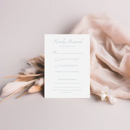 Elegant kalligrafie script Classic Wedding RSVP Kaartje