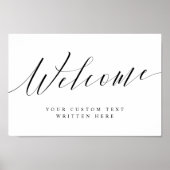 Elegant kalligrafie script evenement welkomstbord poster (Voorkant)
