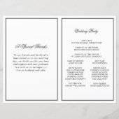 Elegant kalligrafie script gevouwen huwelijksprogr (Achterkant)