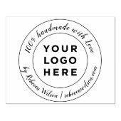 Elegant Kalligrafie Script Handgemaakt met liefde  Rubberstempel (Afrduk)